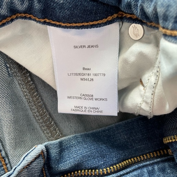 Silver Beau Girlfriend Jeans Size 34 - Picture 4 of 5